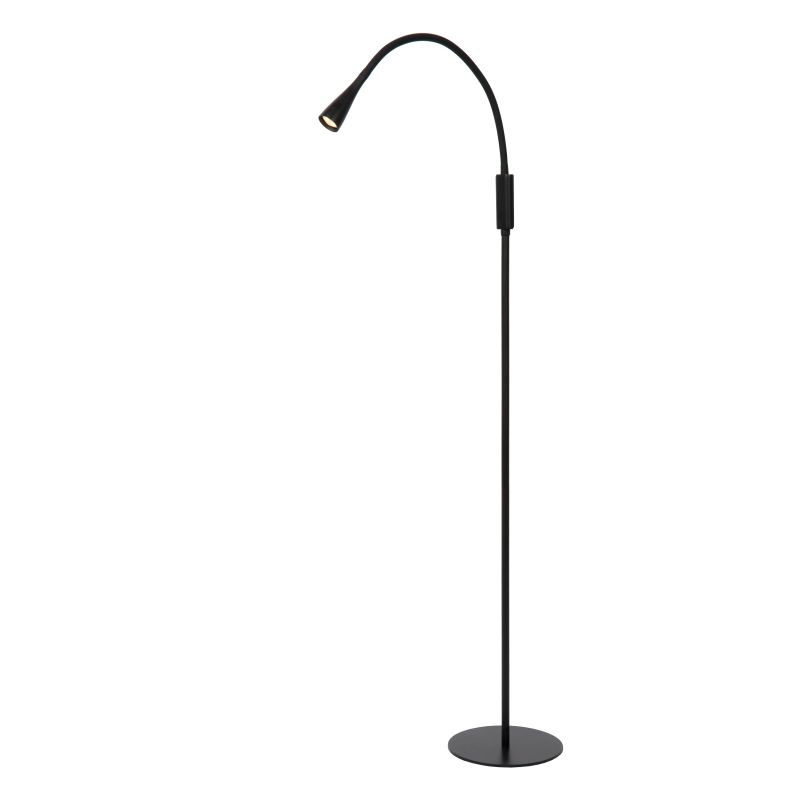 Lucide ZOZY - Stojacia lampa na čítanie - LED Dim. - 1x4W 3000K - 3 StepDim - Čierny